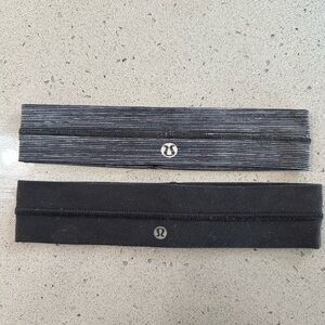 Lululemon black and striped grey headband